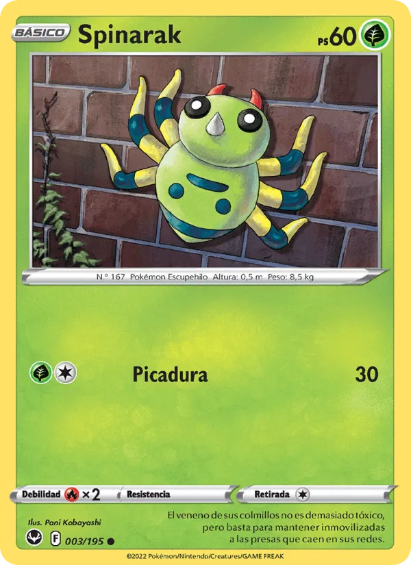 Spinarak · Tempestad Plateada 003/195