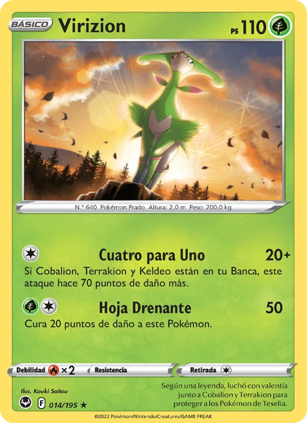 Virizion · Tempestad Plateada 014/195