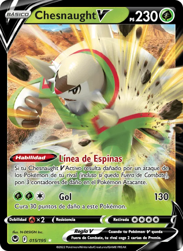Chesnaught V · Tempestad Plateada 015/195