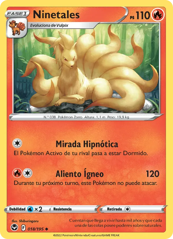 Ninetales · Tempestad Plateada 018/195