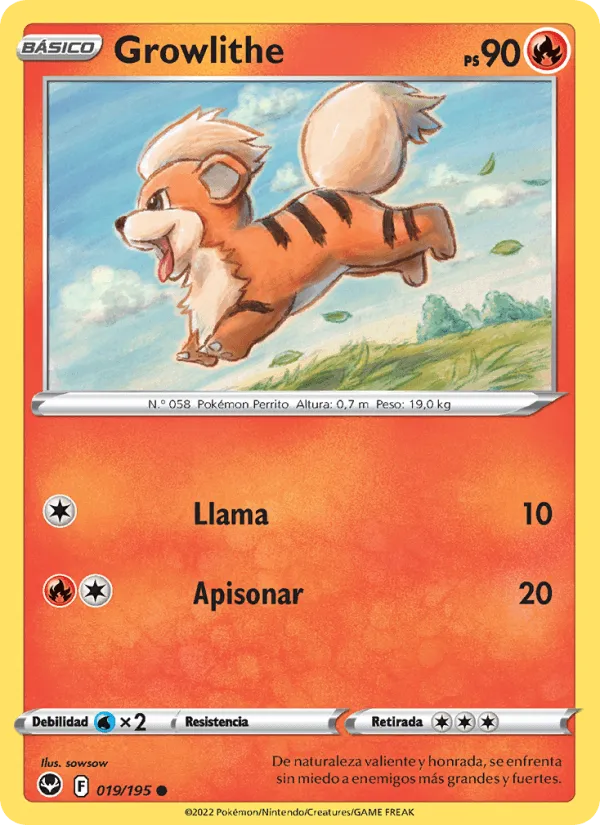 Growlithe · Tempestad Plateada 019/195