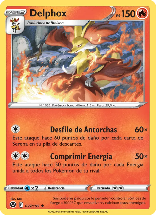 Delphox · Tempestad Plateada 027/195