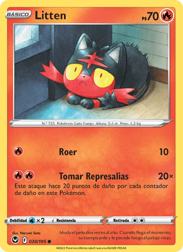 Litten · Tempestad Plateada 030/195