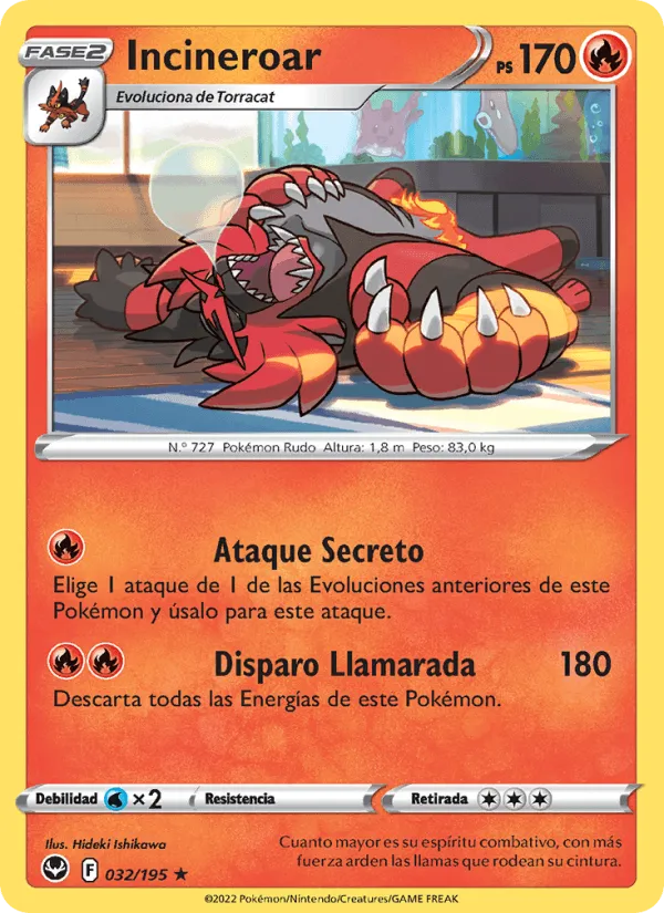 Incineroar · Tempestad Plateada 032/195