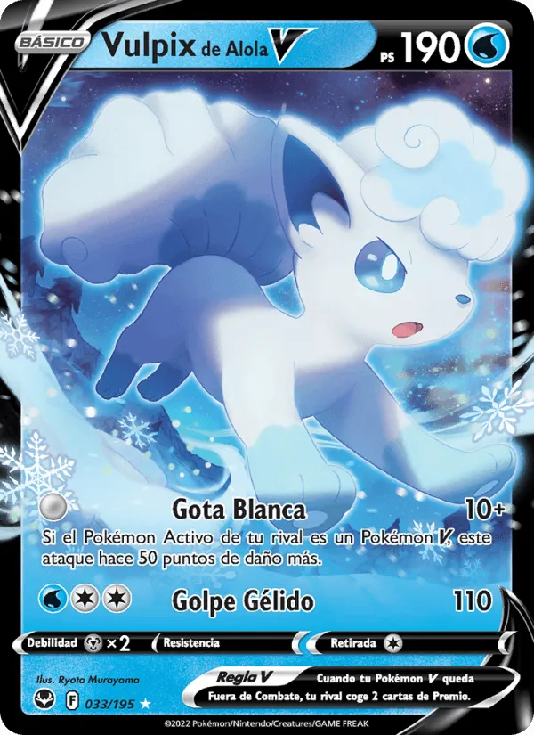 Vulpix de Alola V · Tempestad Plateada 033/195