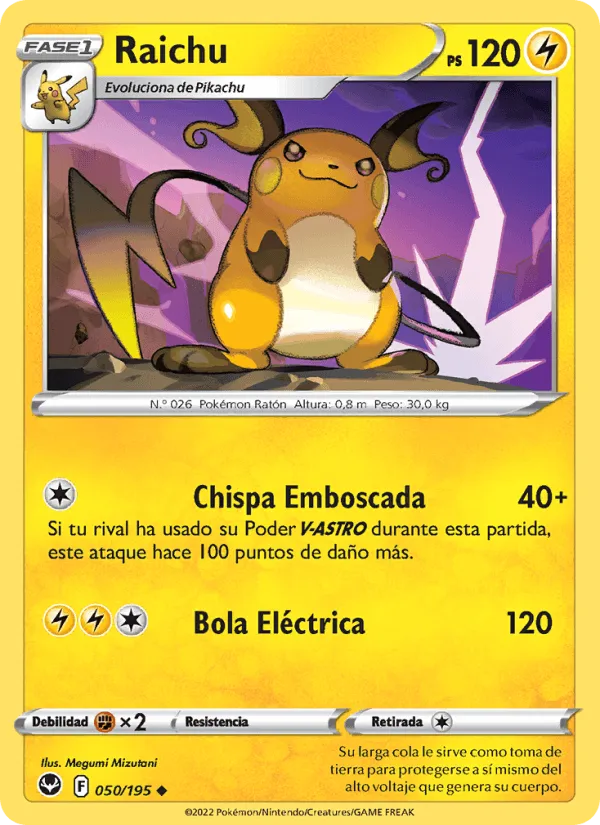 Raichu · Tempestad Plateada 050/195