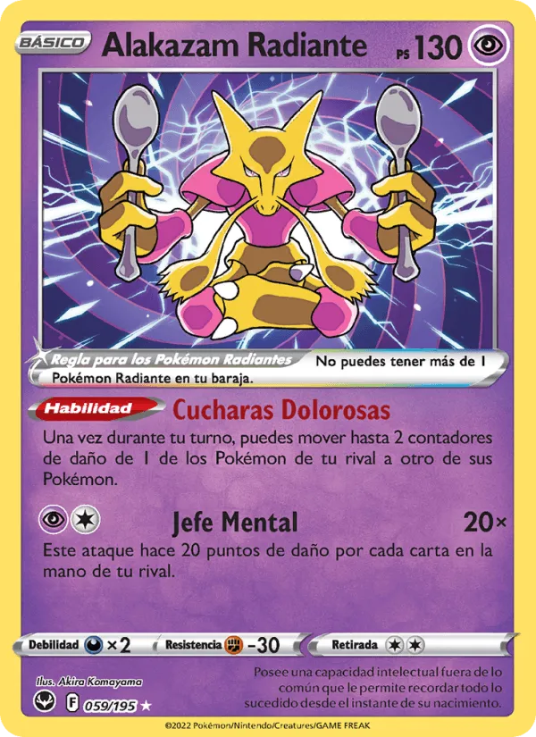 Alakazam Radiante · Tempestad Plateada 059/195
