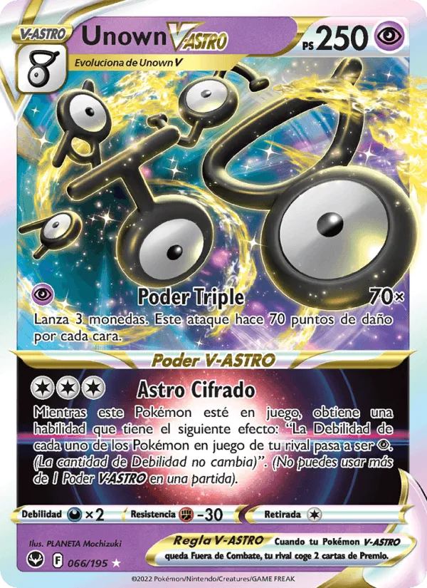 Unown V-ASTRO · Tempestad Plateada 066/195