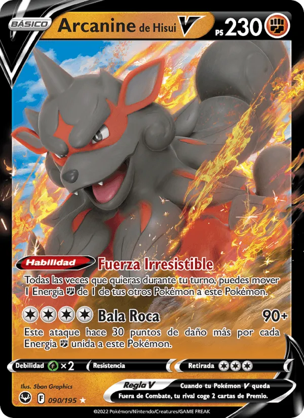 Arcanine de Hisui V · Tempestad Plateada 090/195