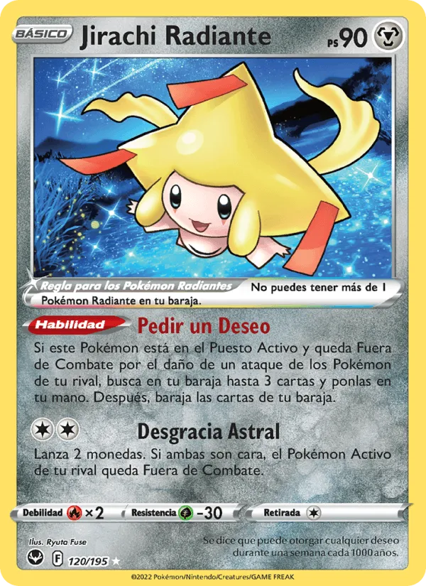 Jirachi Radiante · Tempestad Plateada 120/195