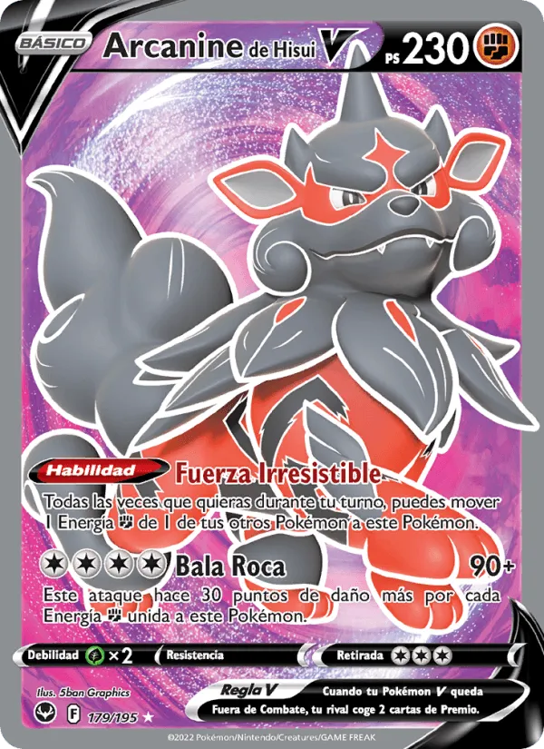 Arcanine de Hisui V · Tempestad Plateada 179/195