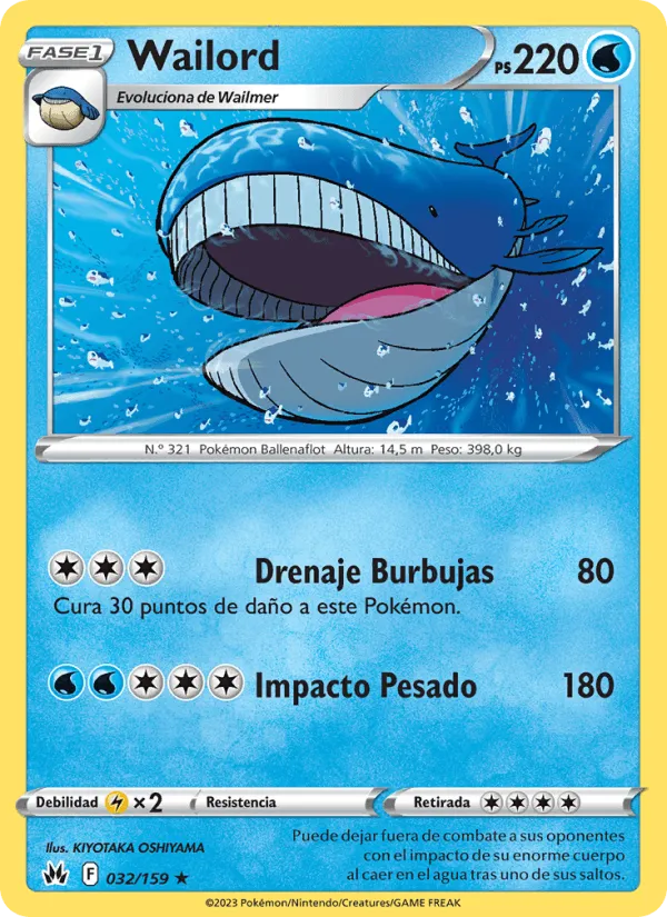 Wailord · Cenit Supremo 032/159