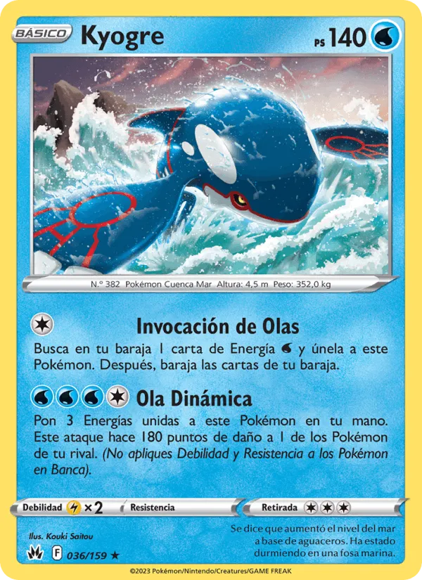Kyogre · Cenit Supremo 036/159