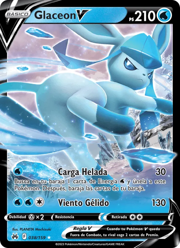Glaceon V · Cenit Supremo 038/159