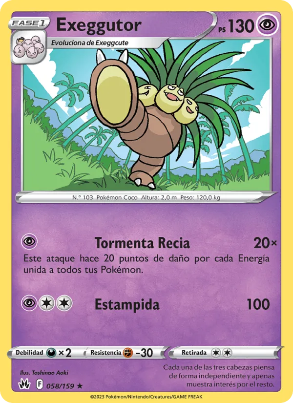 Exeggutor · Cenit Supremo 058/159