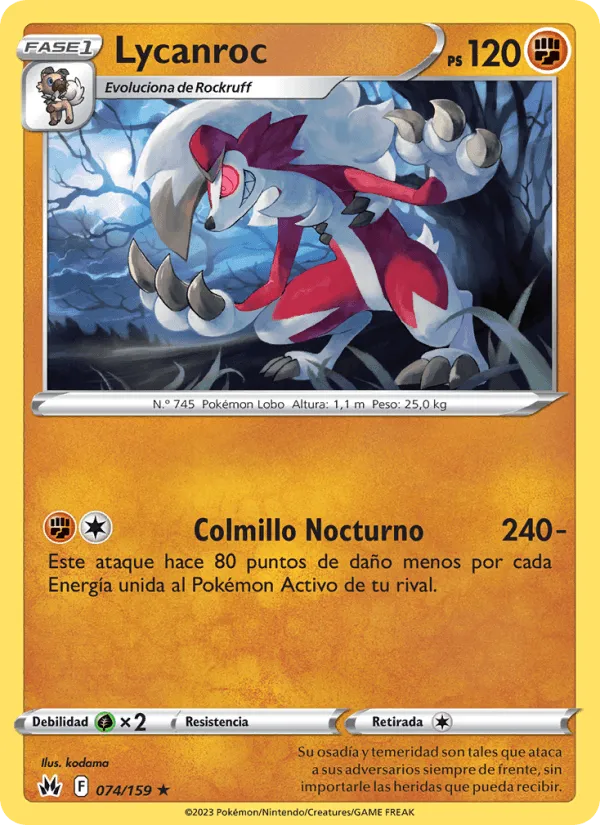 Lycanroc · Cenit Supremo 074/159