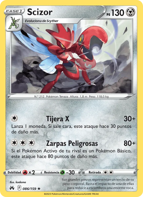 Scizor · Cenit Supremo 086/159