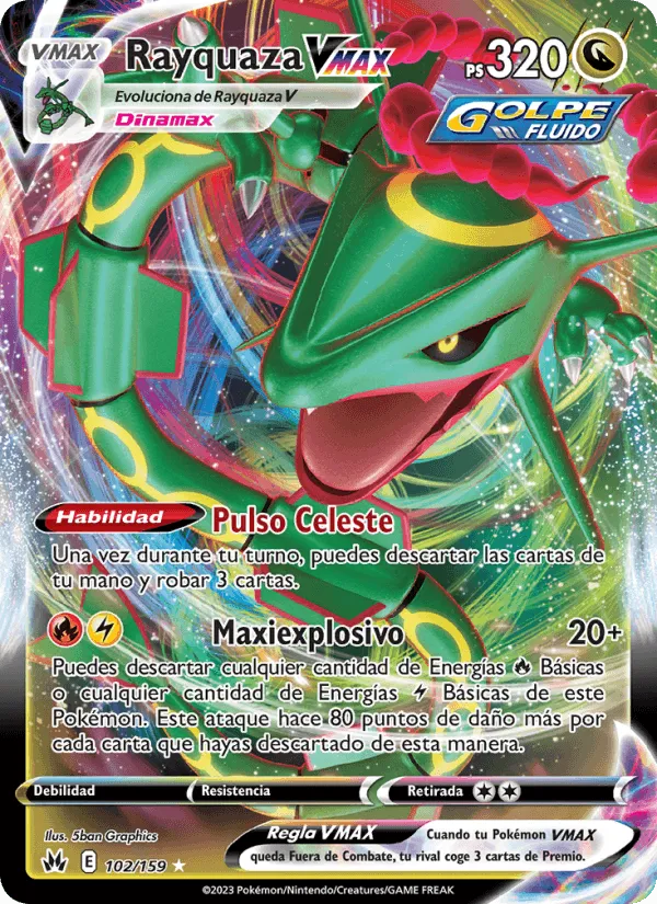 Rayquaza VMAX · Cenit Supremo 102/159