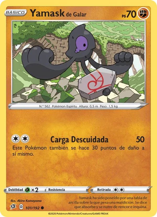 Yamask de Galar · Choque Rebelde 101/192