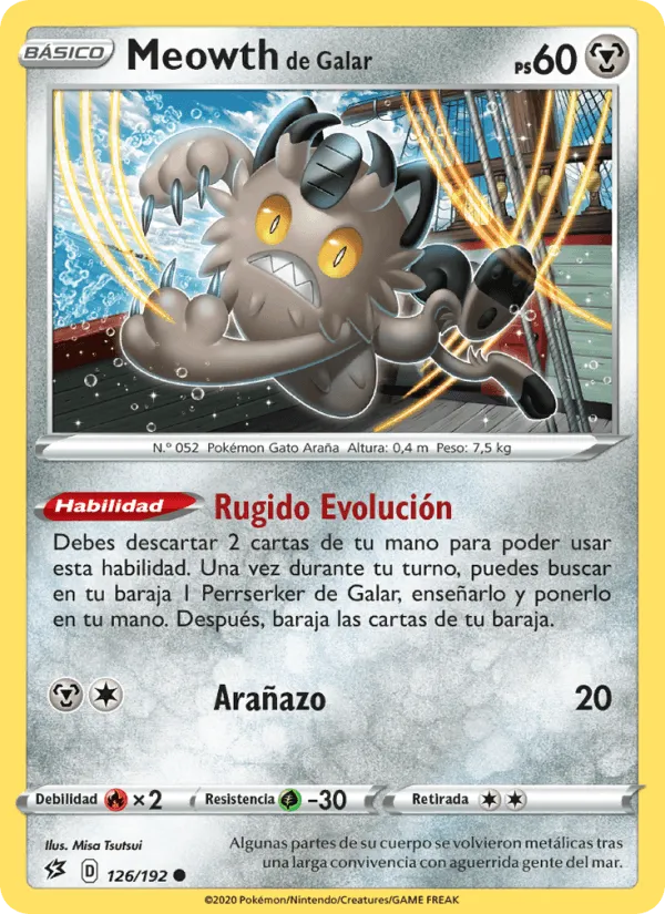 Meowth de Galar · Choque Rebelde 126/192