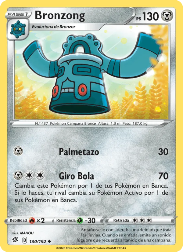 Bronzong · Choque Rebelde 130/192