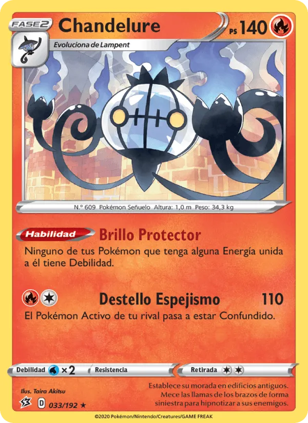 Chandelure · Choque Rebelde 33/192