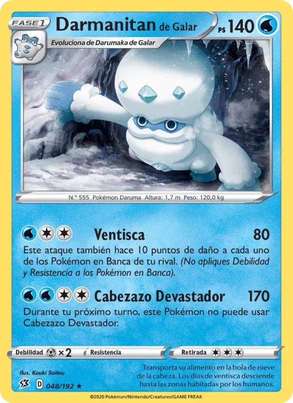 Darmanitan de Galar · Choque Rebelde 48/192