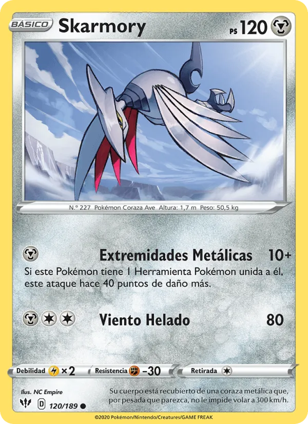 Skarmory · Oscuridad Incandescente 120/189