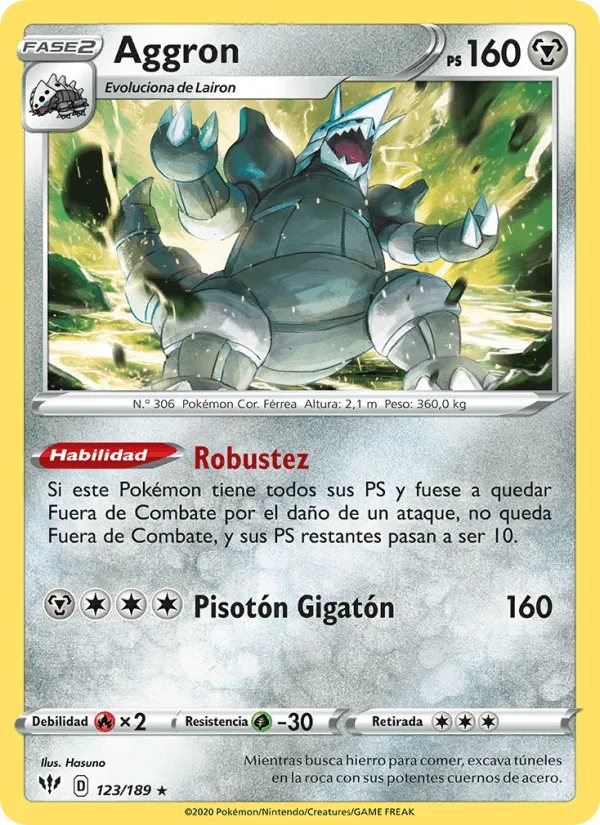 Aggron · Oscuridad Incandescente 123/189