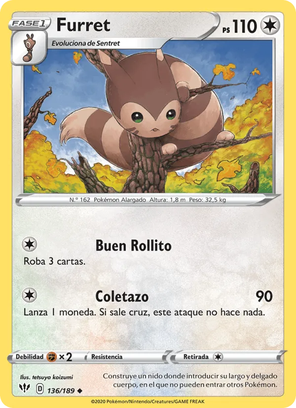 Furret · Oscuridad Incandescente 136/189