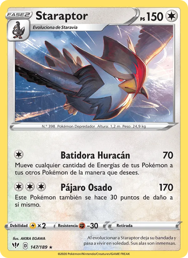 Staraptor · Oscuridad Incandescente 147/189