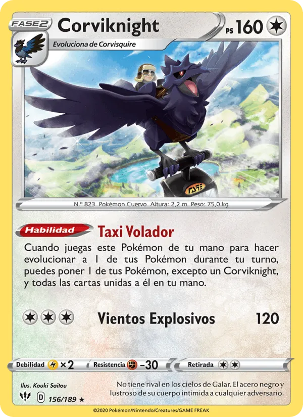 Corviknight · Oscuridad Incandescente 156/189