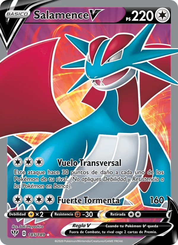 Salamence V · Oscuridad Incandescente 185/189