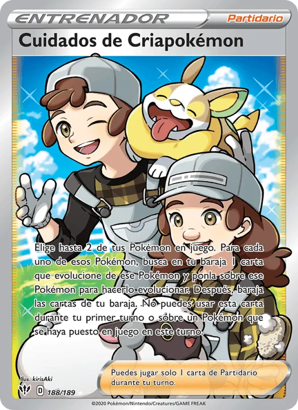Cuidados de Criapokémon · Oscuridad Incandescente 188/189