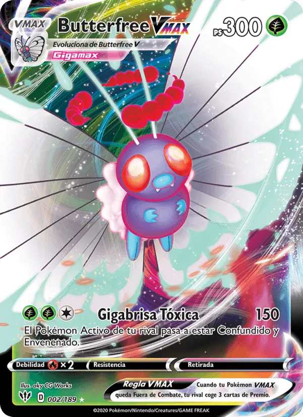 Butterfree VMAX · Oscuridad Incandescente 2/189