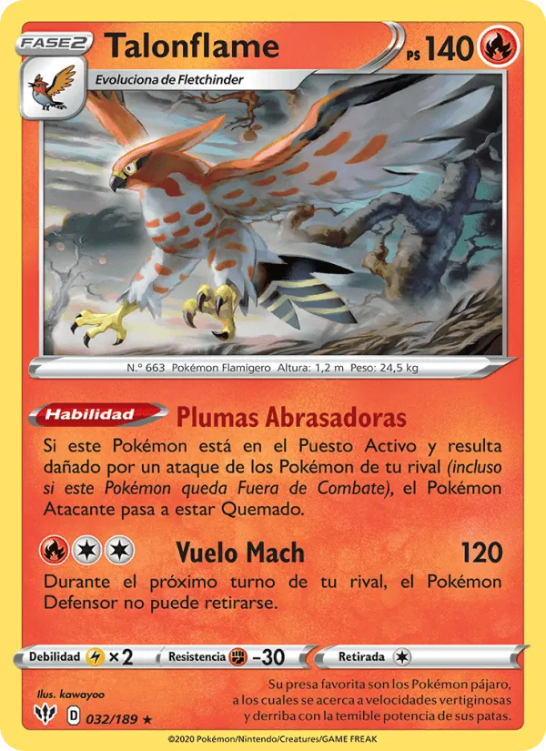 Talonflame · Oscuridad Incandescente 32/189