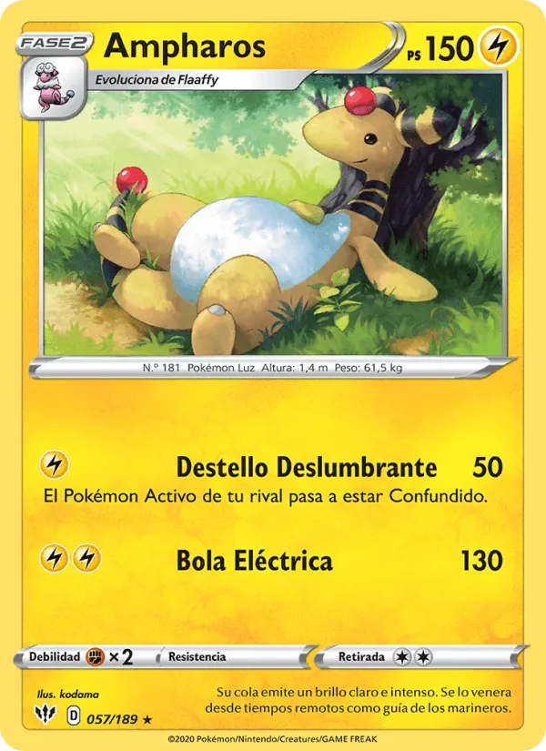 Ampharos · Oscuridad Incandescente 57/189