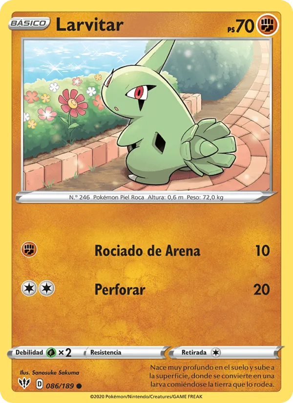 Larvitar · Oscuridad Incandescente 86/189