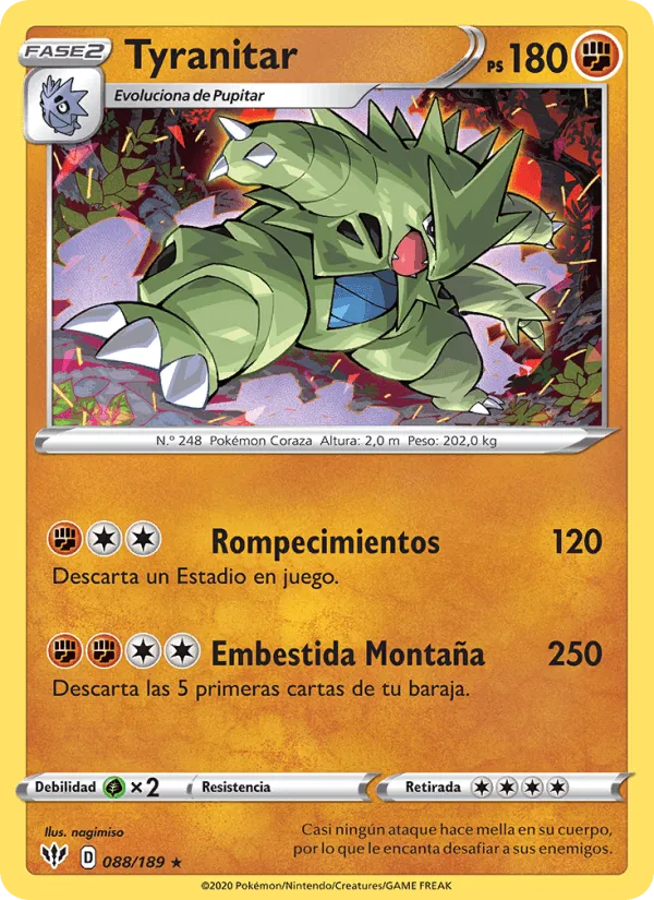 Tyranitar · Oscuridad Incandescente 88/189