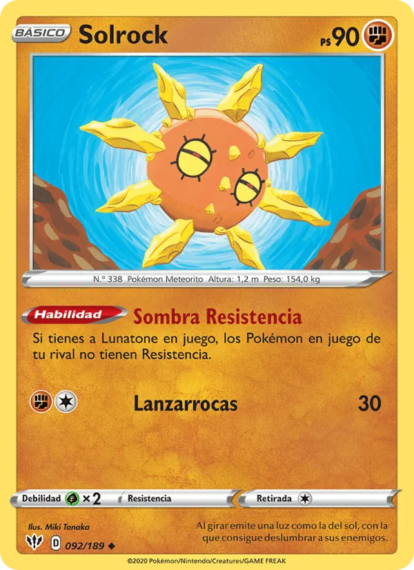 Solrock · Oscuridad Incandescente 92/189