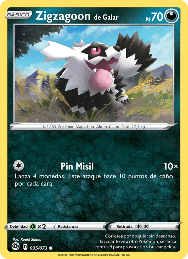 Zigzagoon de Galar · Camino de Campeones 35/73