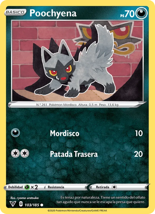 Poochyena · Voltaje Vívido 103/185