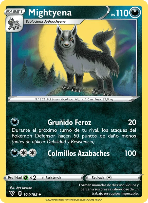 Mightyena · Voltaje Vívido 104/185