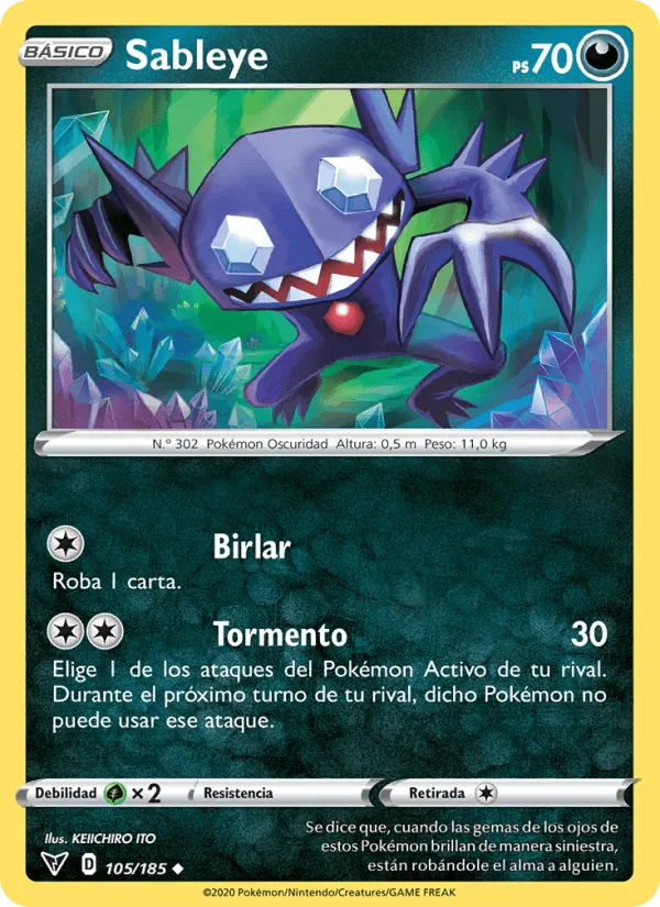 Sableye · Voltaje Vívido 105/185