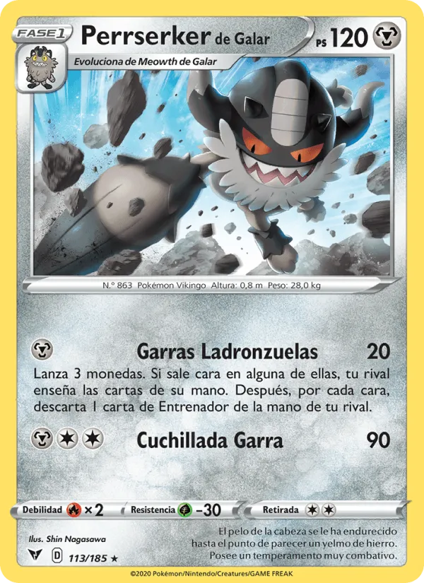 Perrserker de Galar · Voltaje Vívido 113/185