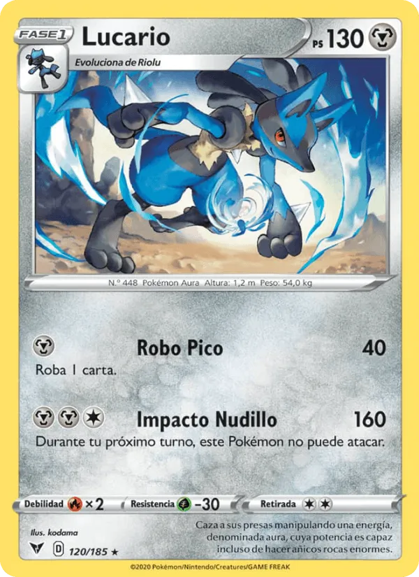 Lucario · Voltaje Vívido 120/185