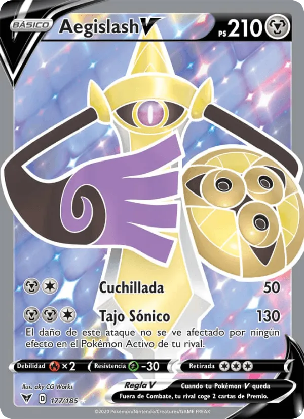 Aegislash V · Voltaje Vívido 177/185