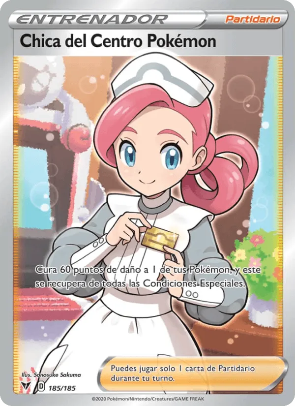 Chica del Centro Pokémon · Voltaje Vívido 185/185