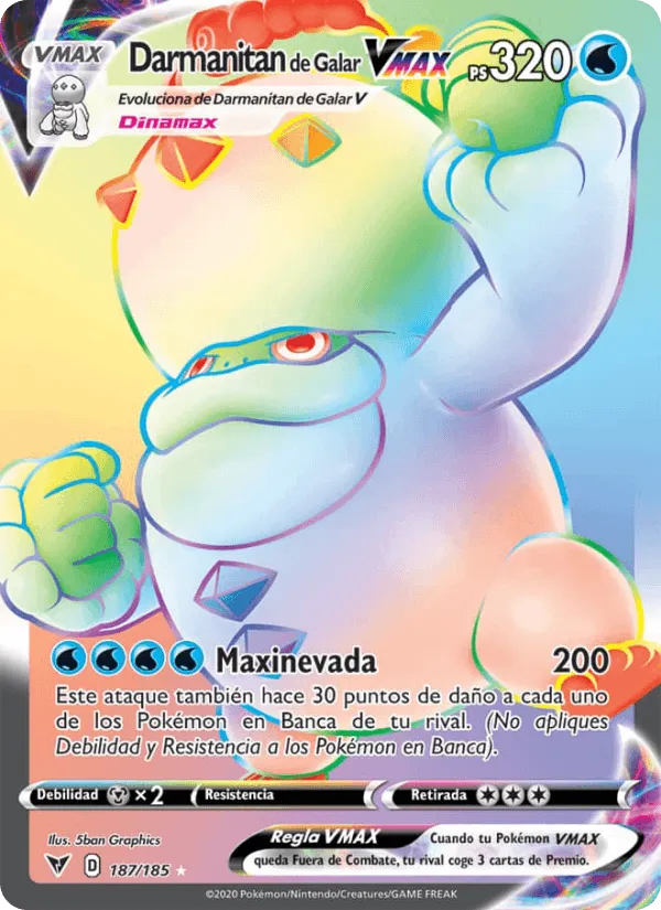 Darmanitan de Galar VMAX · Voltaje Vívido 187/185