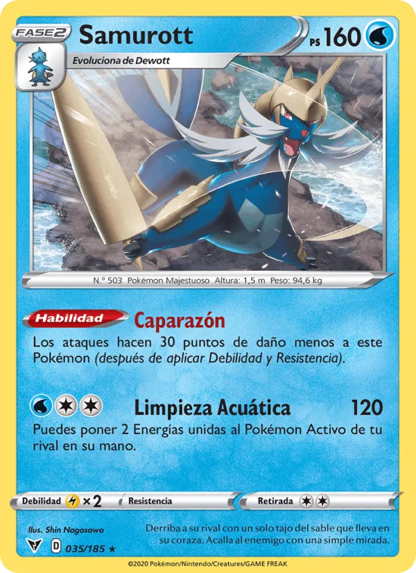 Samurott · Voltaje Vívido 35/185